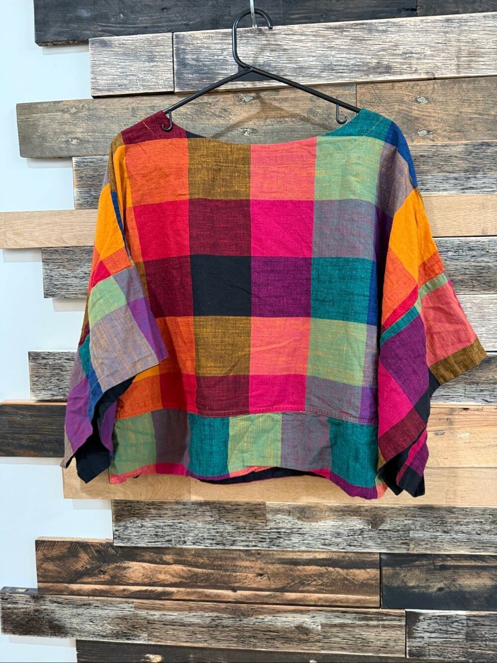 Rujuta Sheth Mira Top - Multi Chex boho lagenlook size XL/XXL - Picture 3 of 11